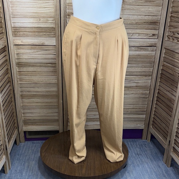 For You Jacket Tank Dress Lined Pants 3-Piece Suit Set Vintage Size 18 Camel - Picture 10 of 14